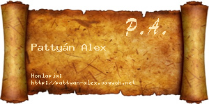Pattyán Alex névjegykártya